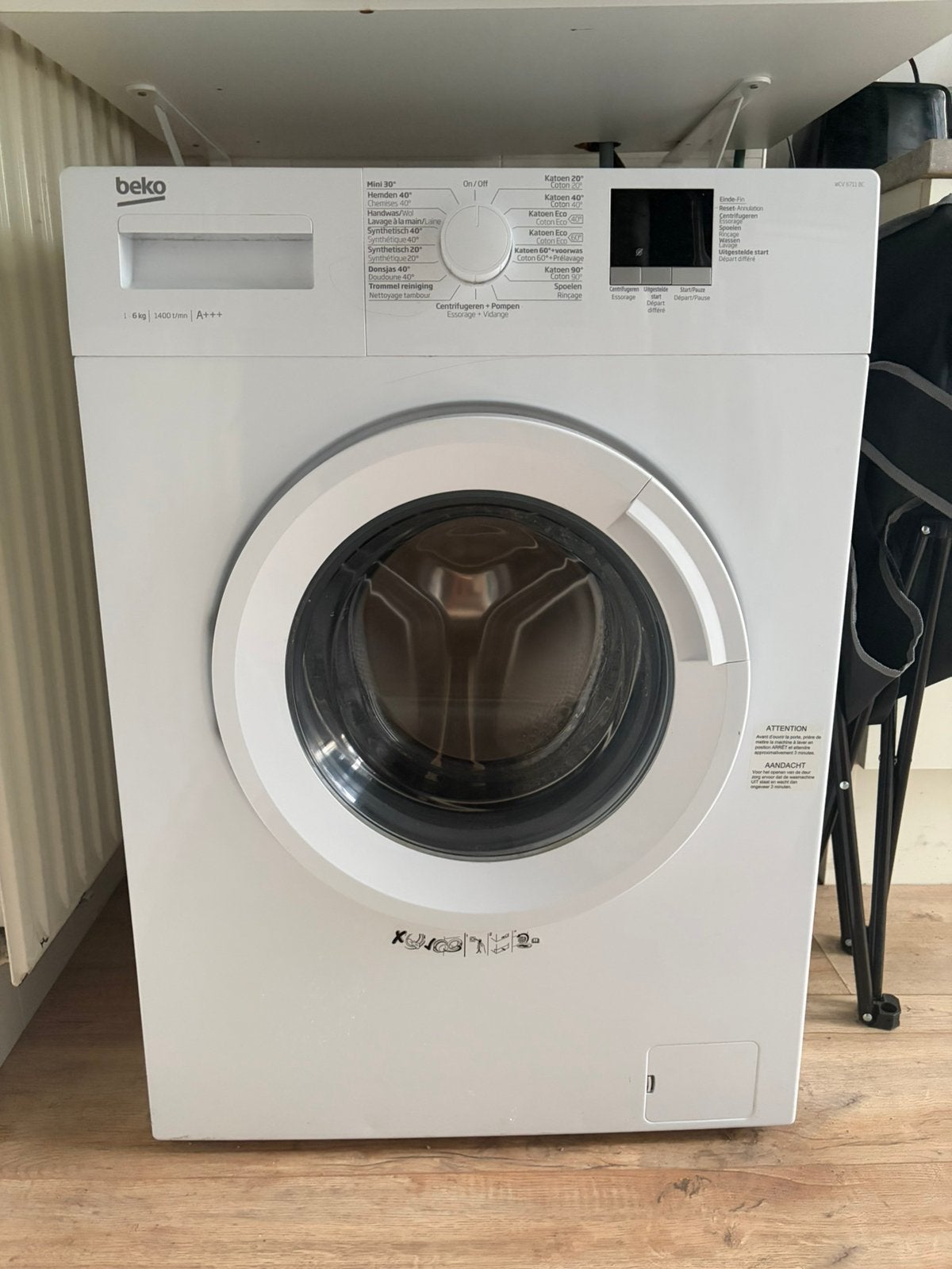 Beko washmachine 6kg, Witgoed en Apparatuur, Wasmachines, Ophalen, Zo goed als nieuw, Kort programma, 85 tot 90 cm
