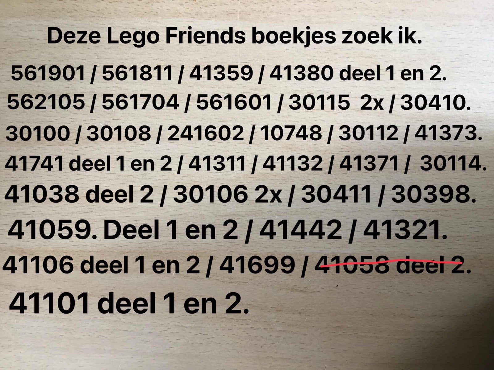 Gezocht instructie boekjes friends beschrijving meer info, Ophalen of Verzenden, Zo goed als nieuw, Lego, Friends