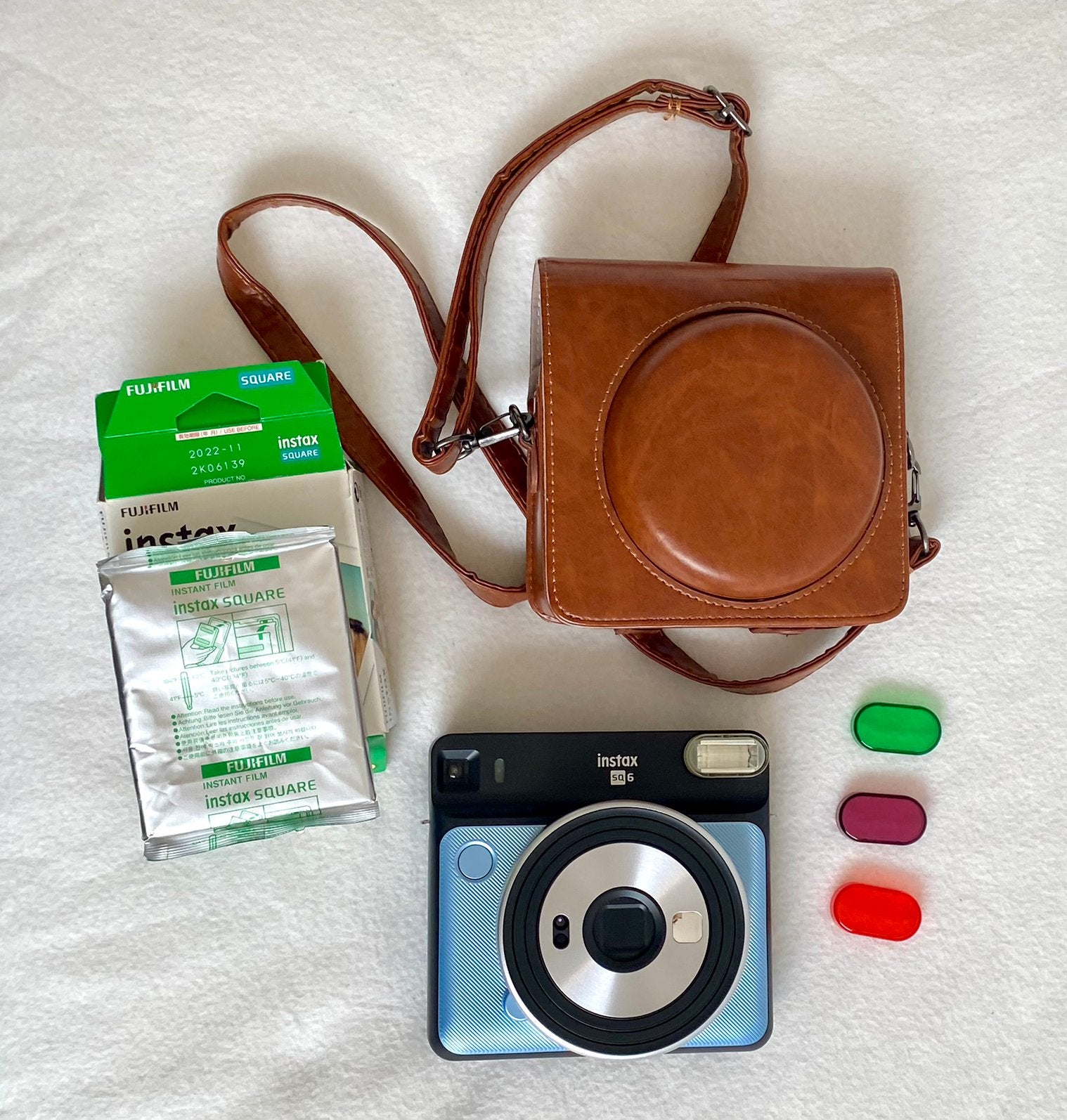 ZGAN Fujifilm Instax Square SQ6 - complete set, Audio, Tv en Foto, Fotocamera's Analoog, Zo goed als nieuw, Polaroid, Fuji, Ophalen