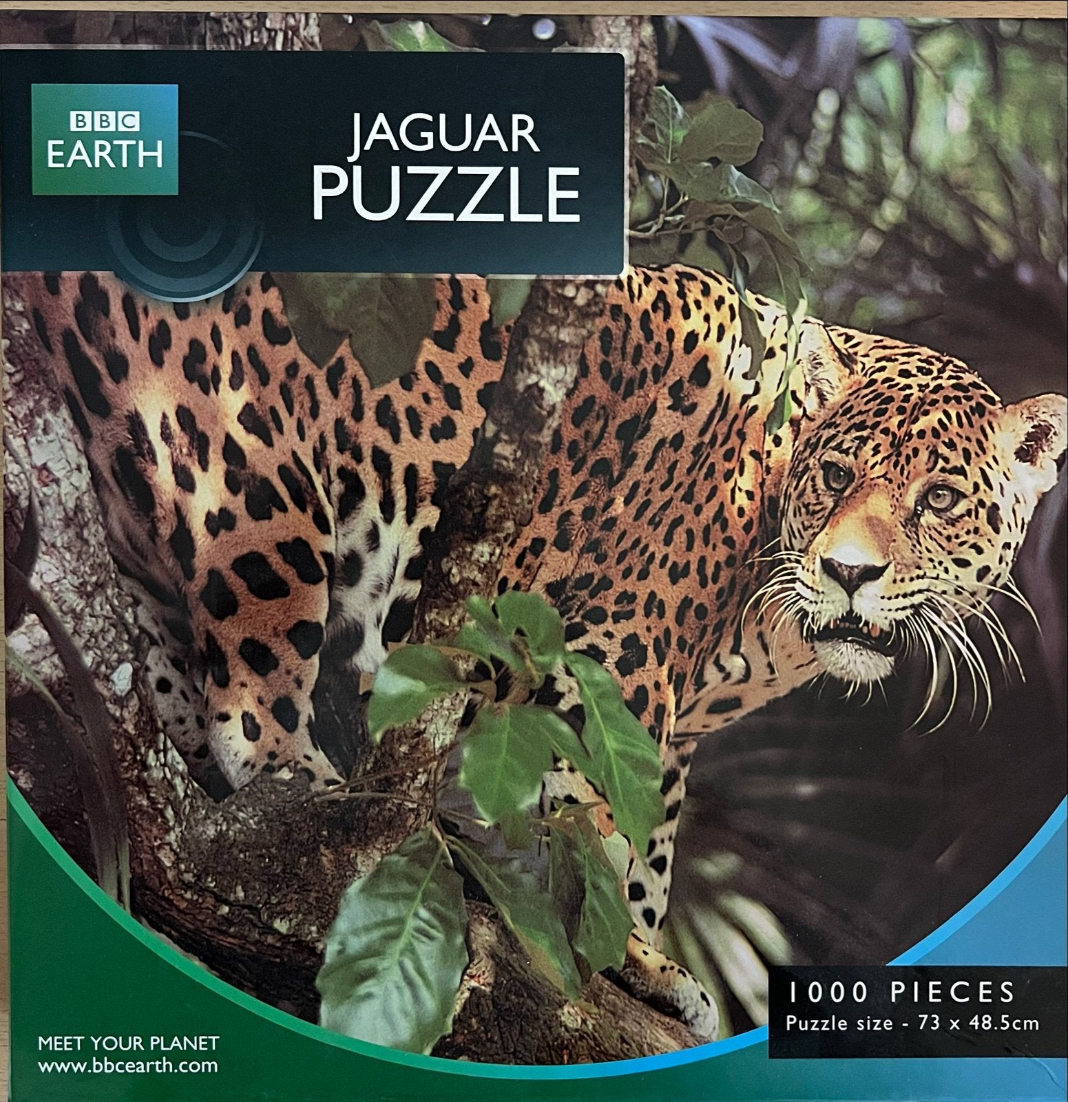 BBC Earth Jaguar Puzzel 1000 Stukjes, Hobby en Vrije tijd, Denksport en Puzzels, Ophalen, 500 t/m 1500 stukjes, Gebruikt, Legpuzzel