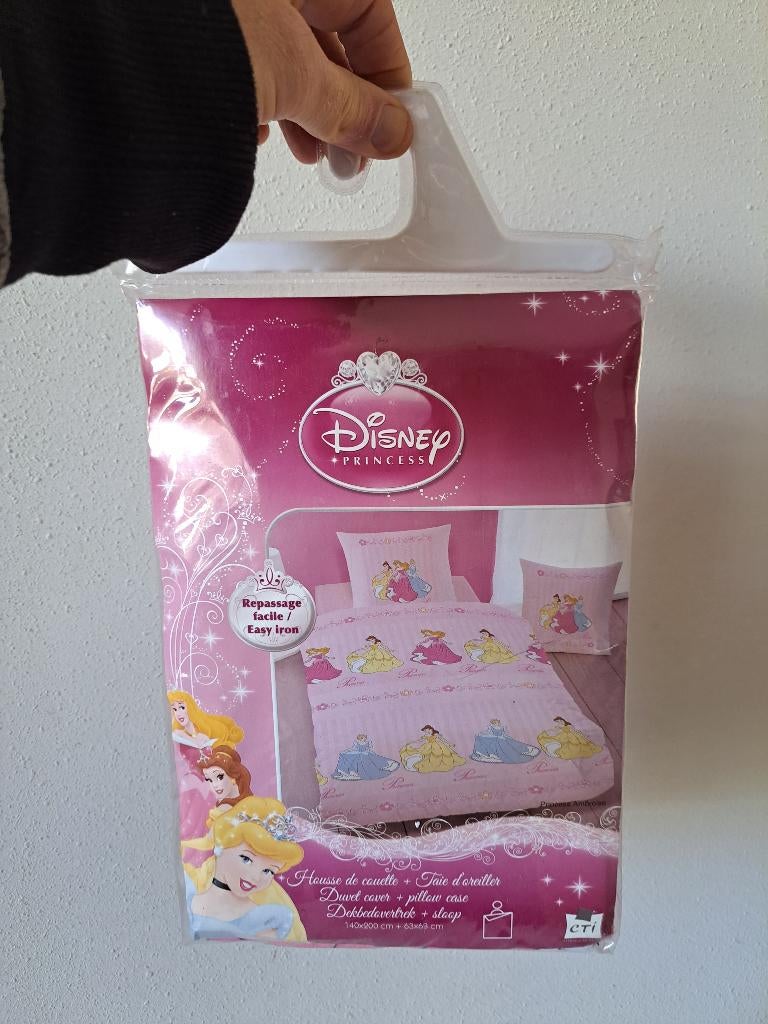 Princess dekbedovertrek en sloop, Disney, 140x200cm-63x63cm, Overige kleuren, Meisje, Dekbedovertrek, Nieuw