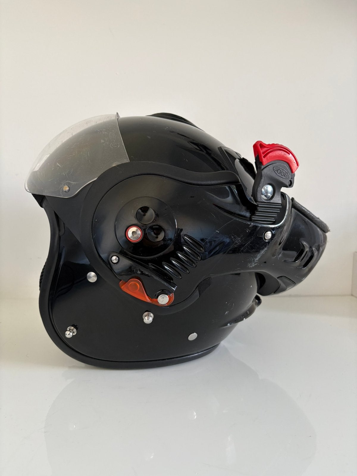 Roof Helm Boxer - Glans Zwart, Motoren, Overige merken, Systeemhelm, XL, Ophalen of Verzenden