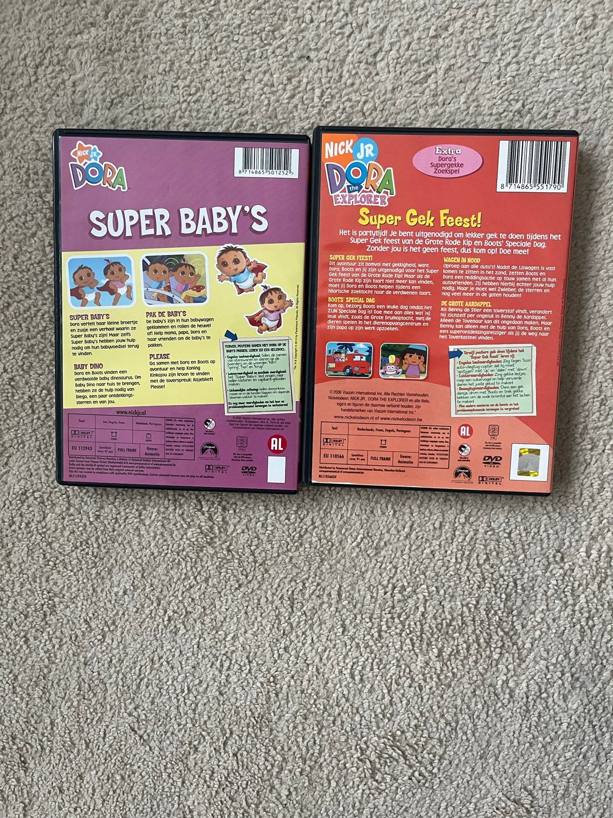 Dora the Explorer DVD's - Super Baby's & Super Gek Feest!, Cd's en Dvd's, Alle leeftijden, Tv-serie, Zo goed als nieuw, Familie