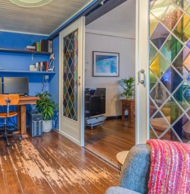 Prachtige glas in lood ensuite deuren, Doe-het-zelf en Verbouw, Deuren en Horren, Zo goed als nieuw, Binnendeur, 200 tot 215 cm
