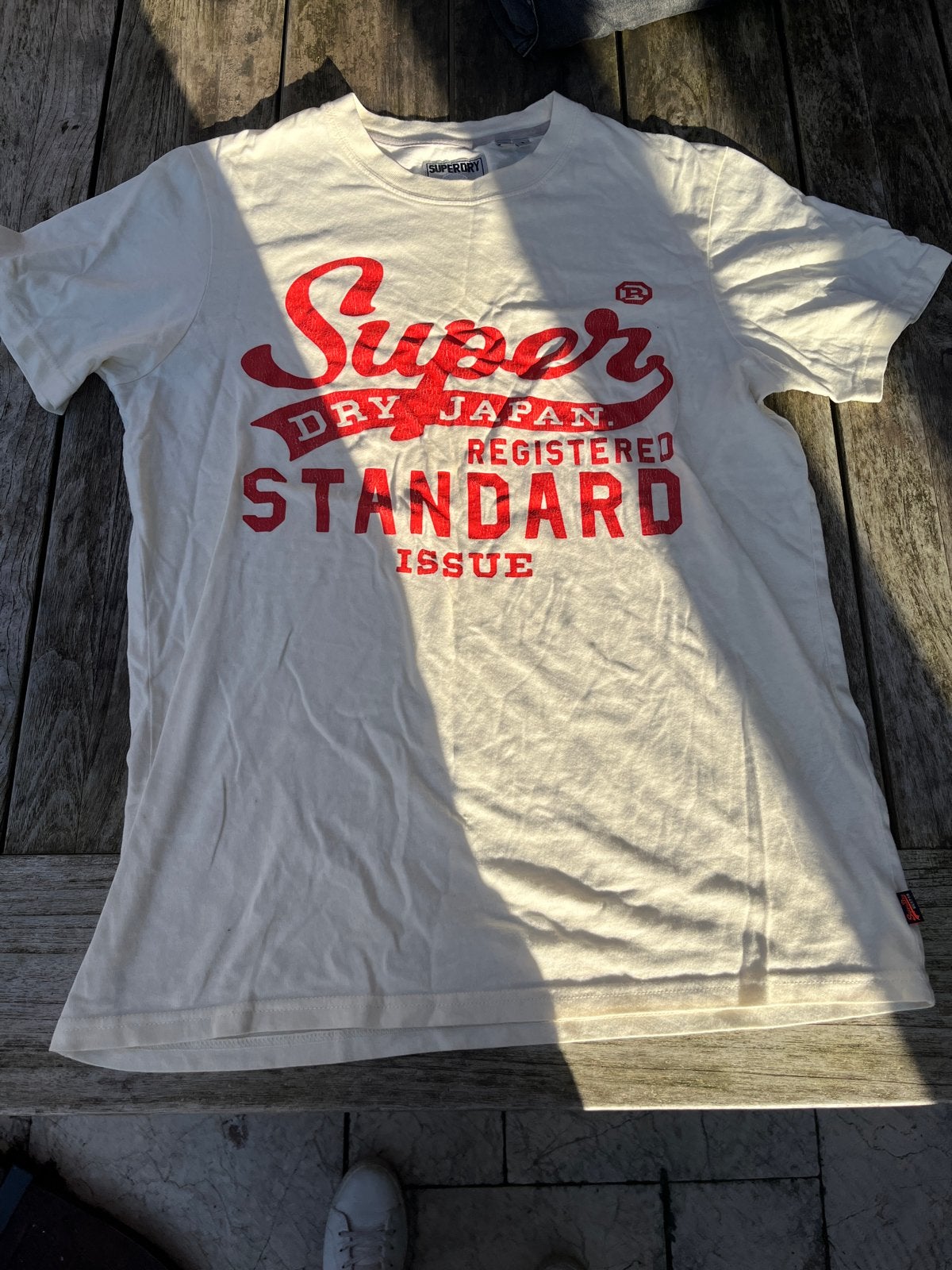 Superdry T-shirt - Amper gedragen maat S, Ophalen of Verzenden, Zo goed als nieuw, Maat 46 (S) of kleiner, Wit