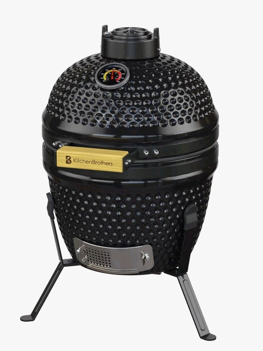 KitchenBrothers Kamado Barbecue 13 inch - Zwart bbq egg, Ophalen of Verzenden, Nieuw