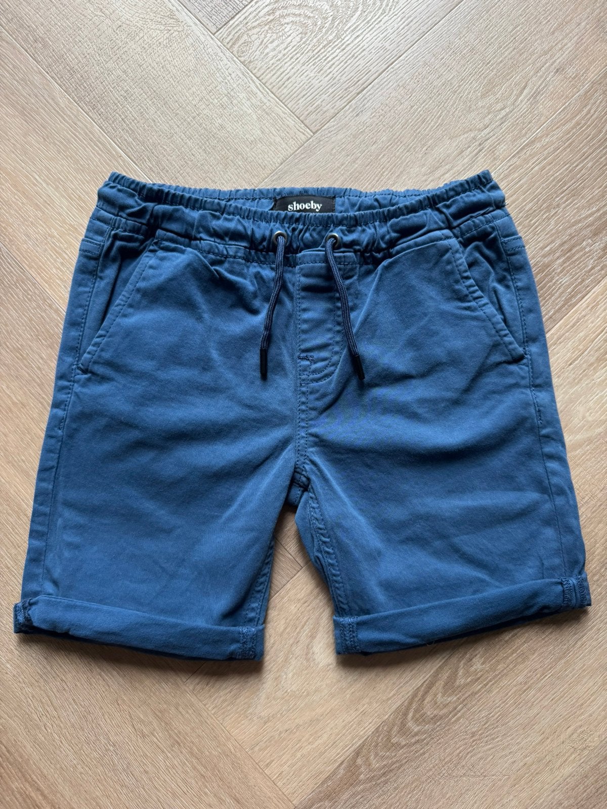 Shoeby korte broek twill short blauw maat 134/140, Ophalen of Verzenden, Zo goed als nieuw, Jongen, Broek