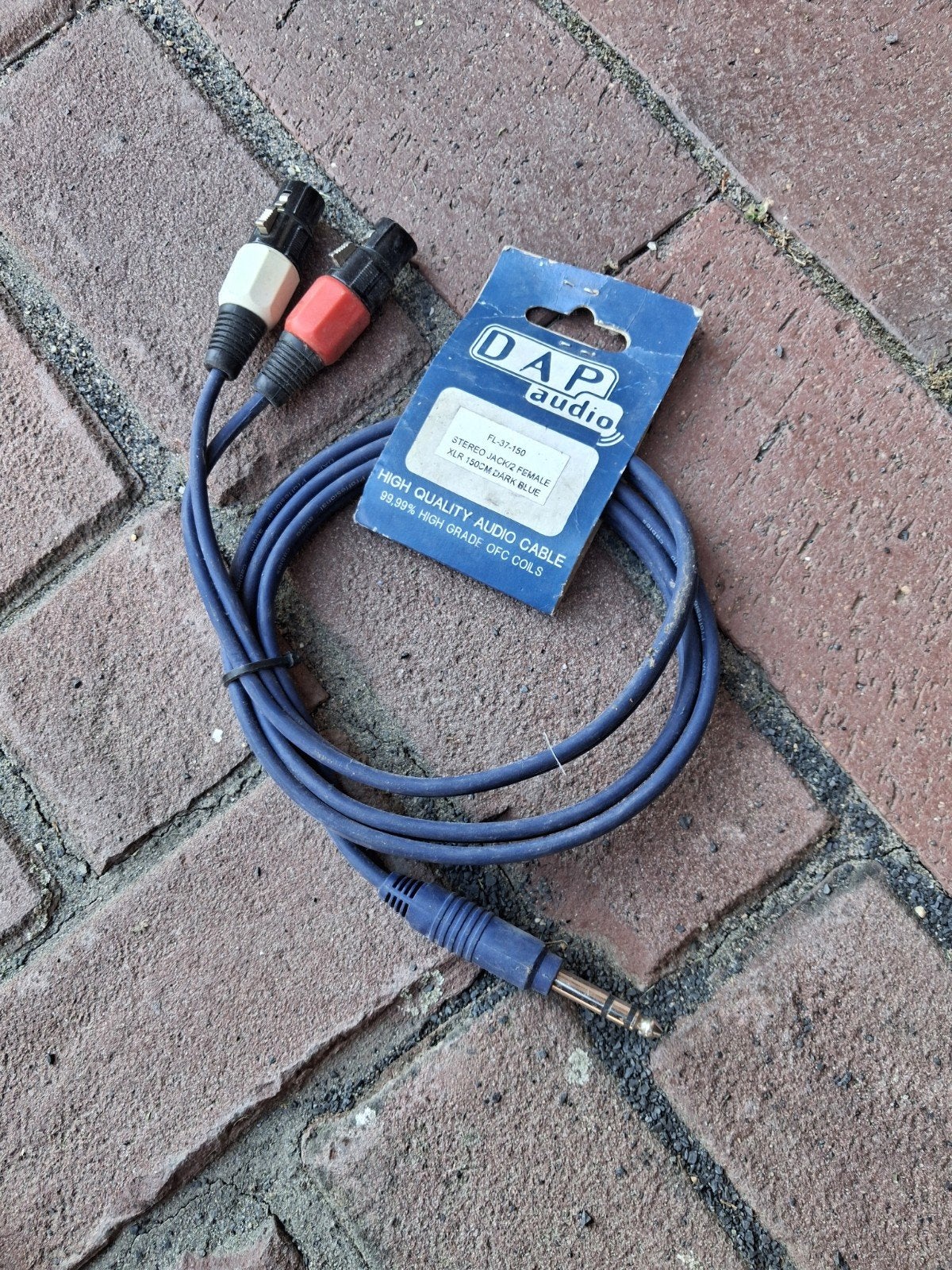 DAP Audio Stereo Jack naar 2x XLR Female Kabel 1.5m, Ophalen of Verzenden, Gebruikt, Minder dan 2 meter