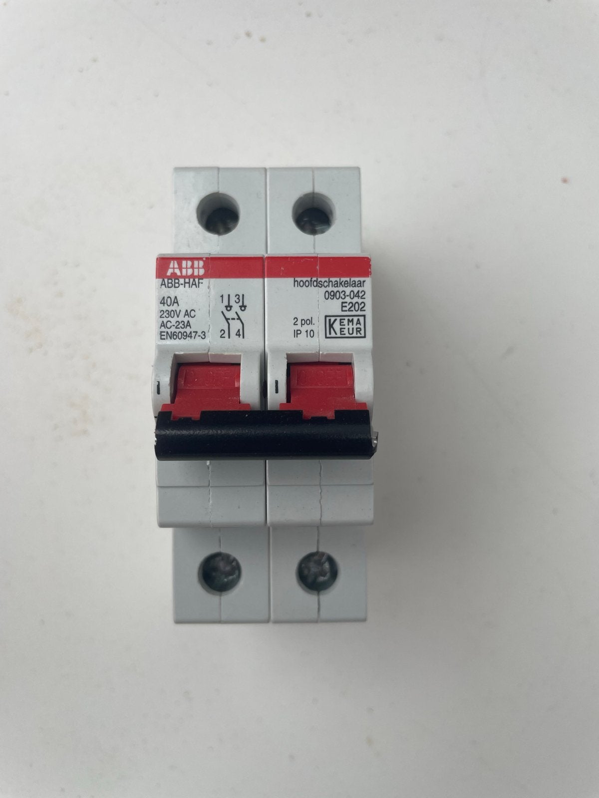 ABB Hoofdschakelaar E202 40A 2-polig, Ophalen of Verzenden, Gebruikt, ABB, Schakelaar