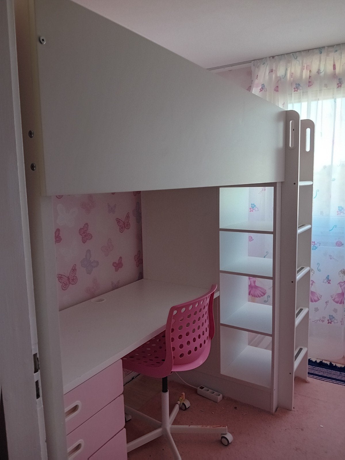 IKEA Stapelbed met bureau en opbergruimte, Huis en Inrichting, Slaapkamer | Stapelbedden en Hoogslapers, Gebruikt, Hoogslaper