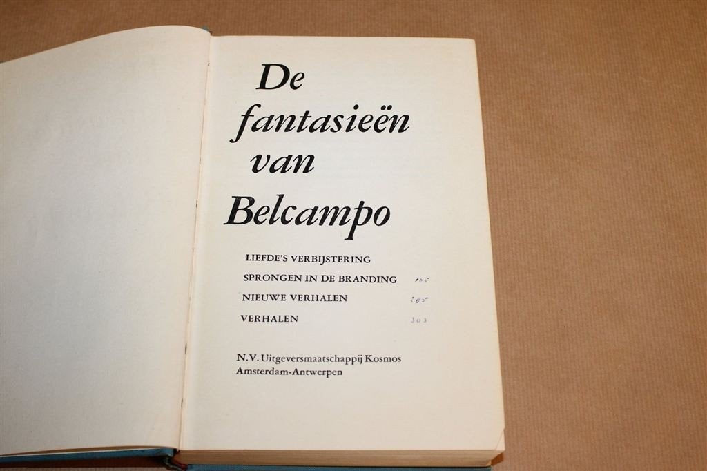 De Fantasieën van Belcampo — Verhalen, Kosmos 1958, Boeken, Ophalen of Verzenden, Gelezen
