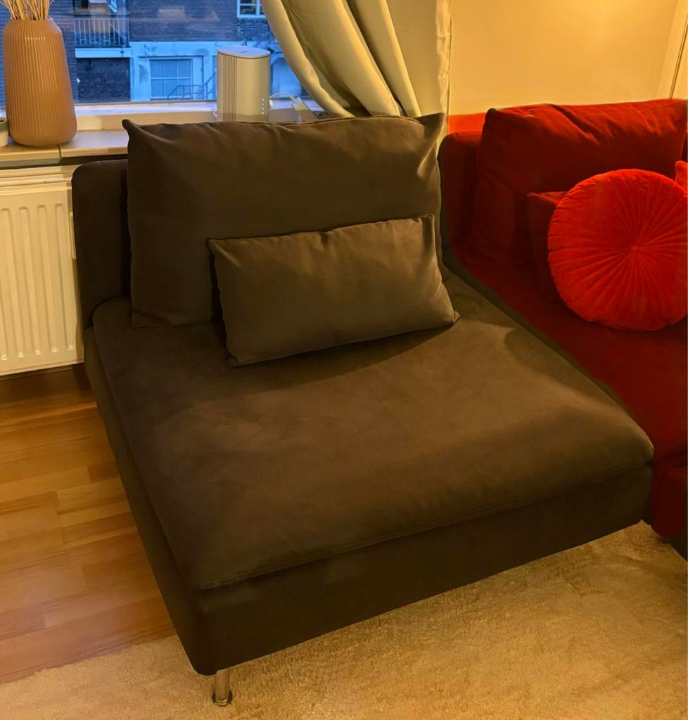 Ikea Soderhamn zitelement / fauteuil - Donkergrijs, Ophalen, Eenpersoons, 75 tot 100 cm, Zo goed als nieuw