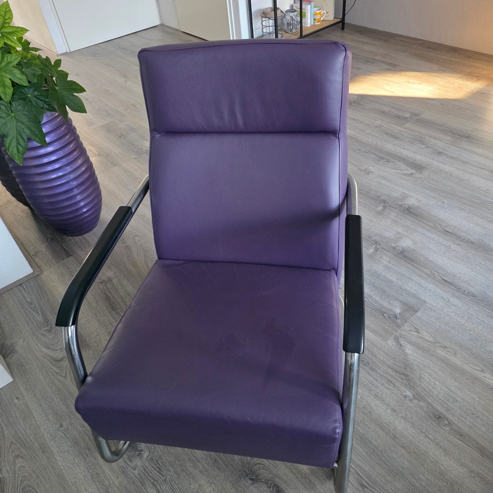 Paarse stoel, Huis en Inrichting, Ophalen, Gebruikt, 75 tot 100 cm, 50 tot 75 cm