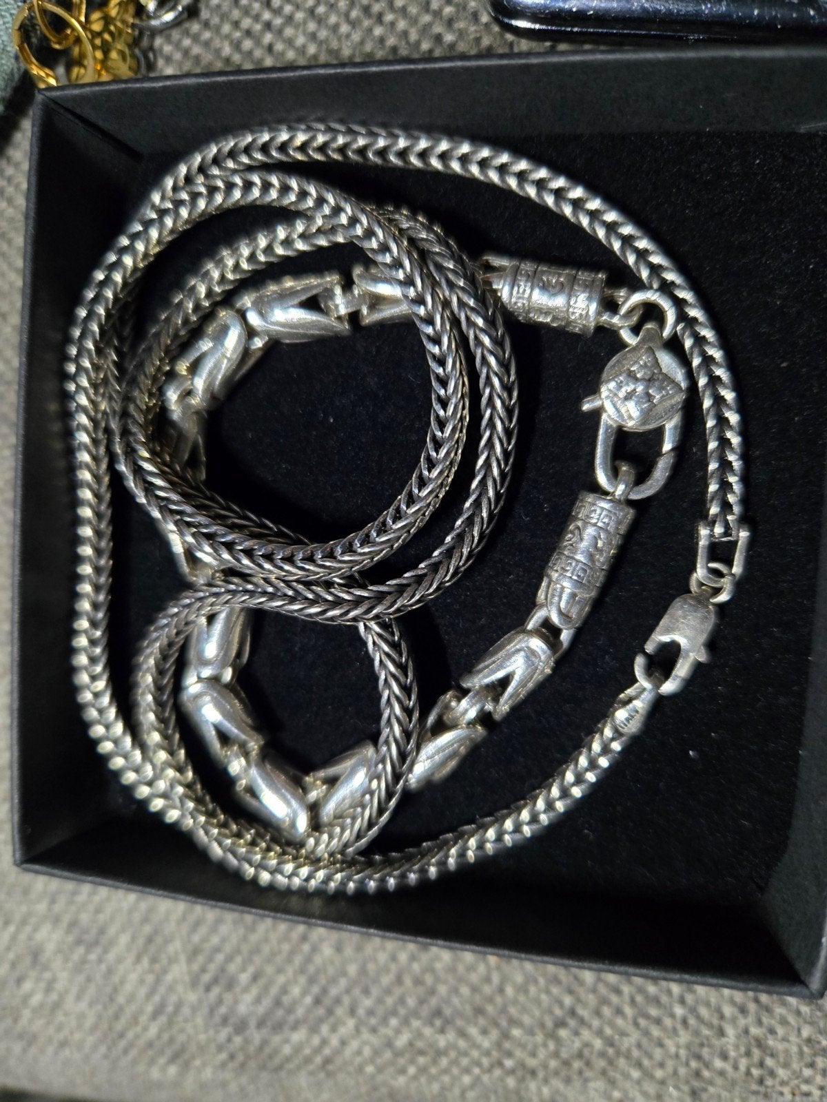 Echt zilvere ketting + konings armaband, Ophalen, Zo goed als nieuw, Zilver, Zilver