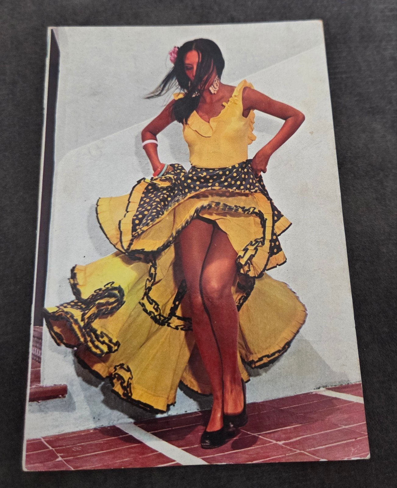 Vintage Ansichtkaart Spaanse Danseres, Verzenden, 1960 tot 1980, Gelopen, Overige thema's