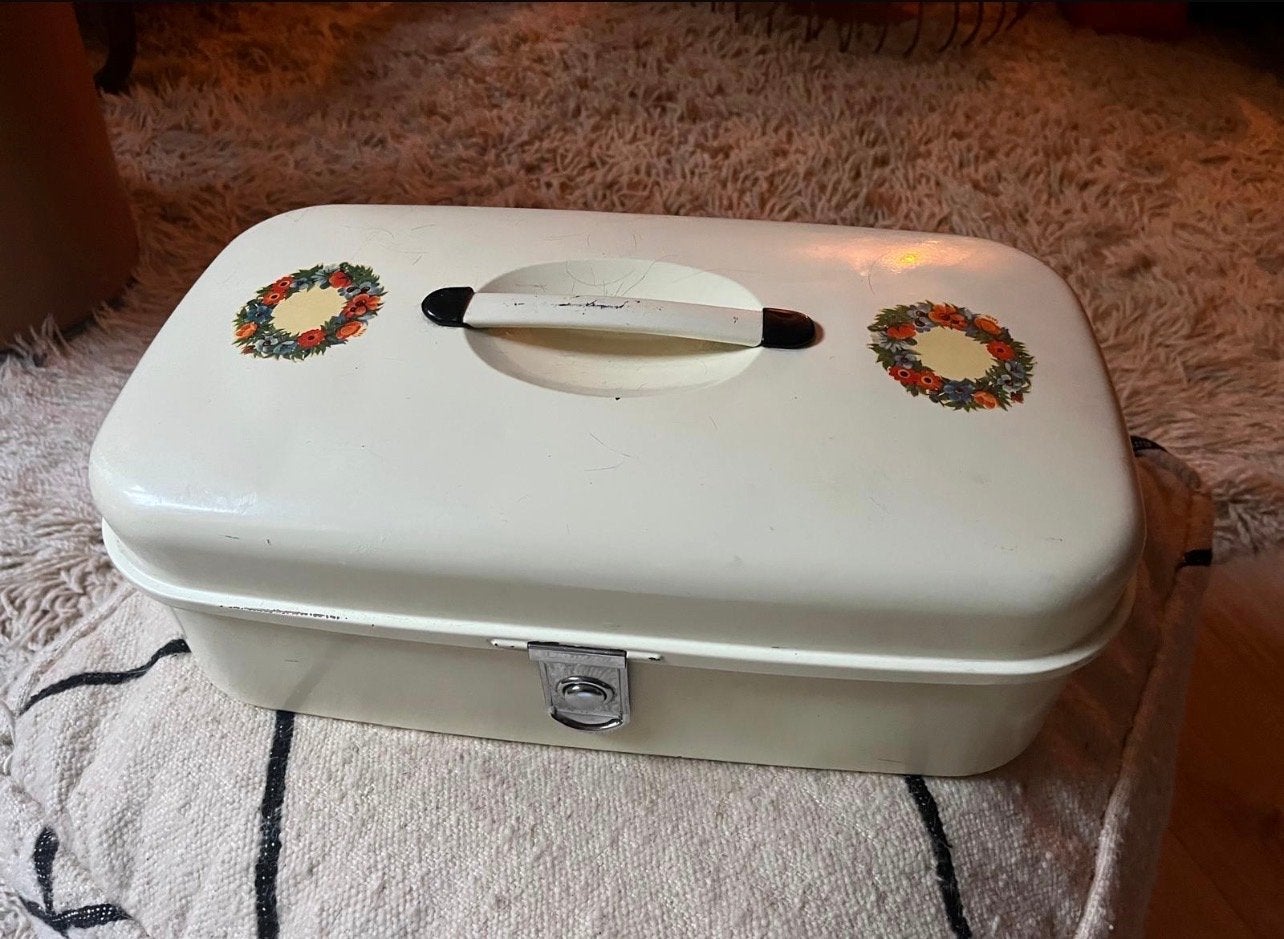 Vintage Broodbak met Bloemdecoratie, Antiek en Kunst, Ophalen
