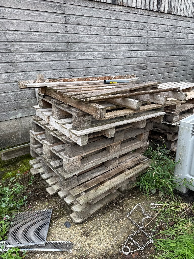 Gebruikte pallets gratis afhalen, Ophalen, Gebruikt, 50 mm of meer, Pallet