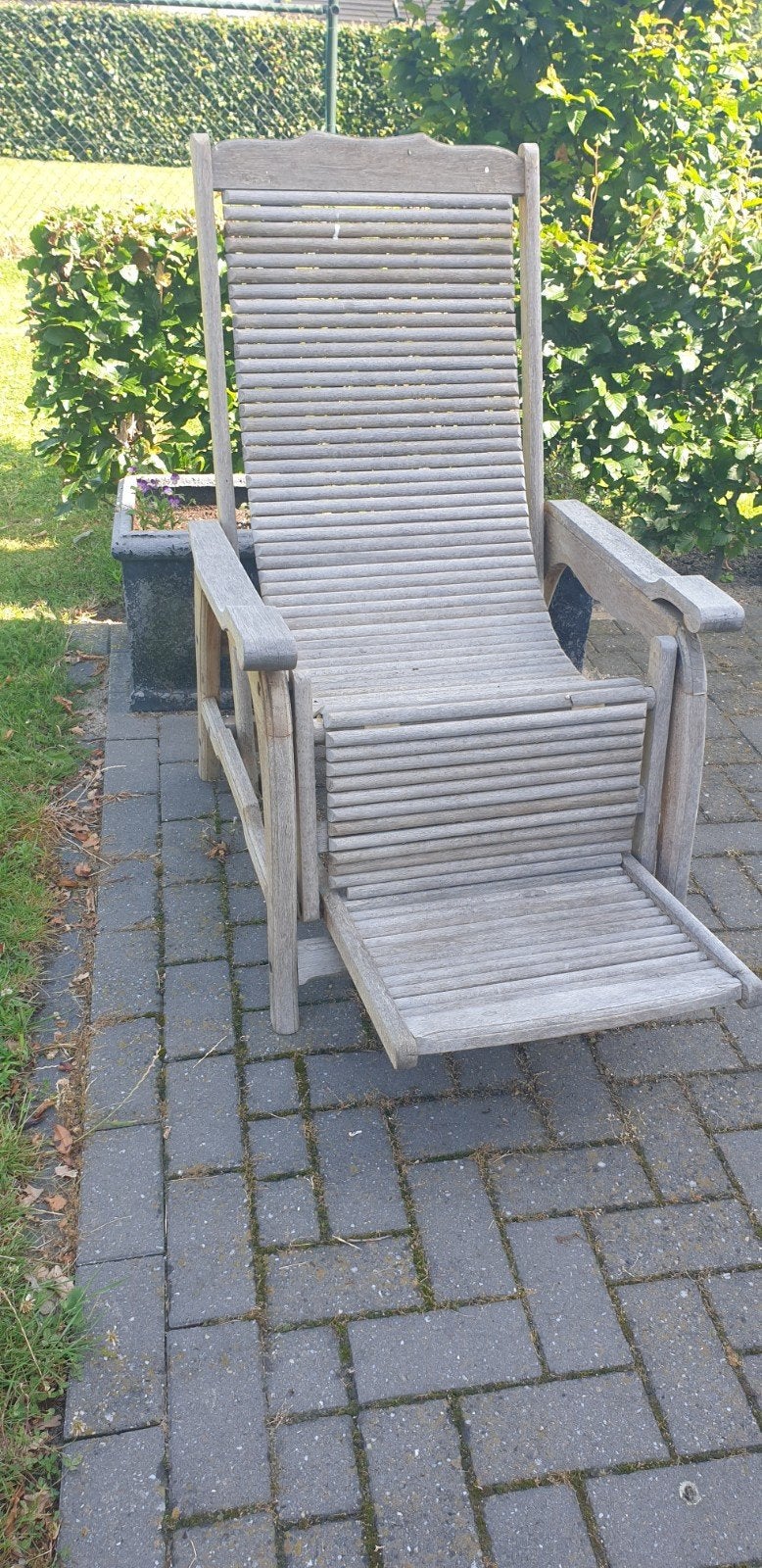 Teakhouten relax + ligstoel, Ophalen, Zo goed als nieuw, Teakhout