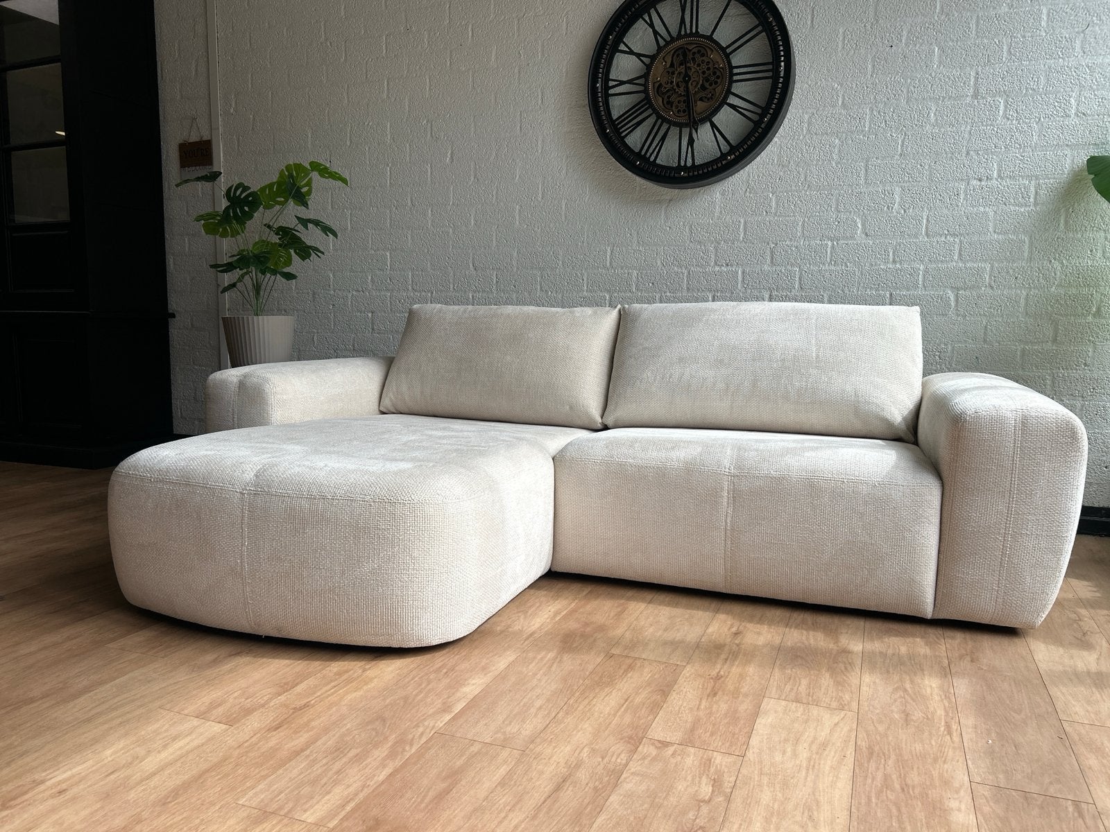 De Bommel Hoekbank Beige | Z.G.A.N. Retourmodel | €795, Luxe, Hoekbank, 75 tot 100 cm, Ophalen of Verzenden