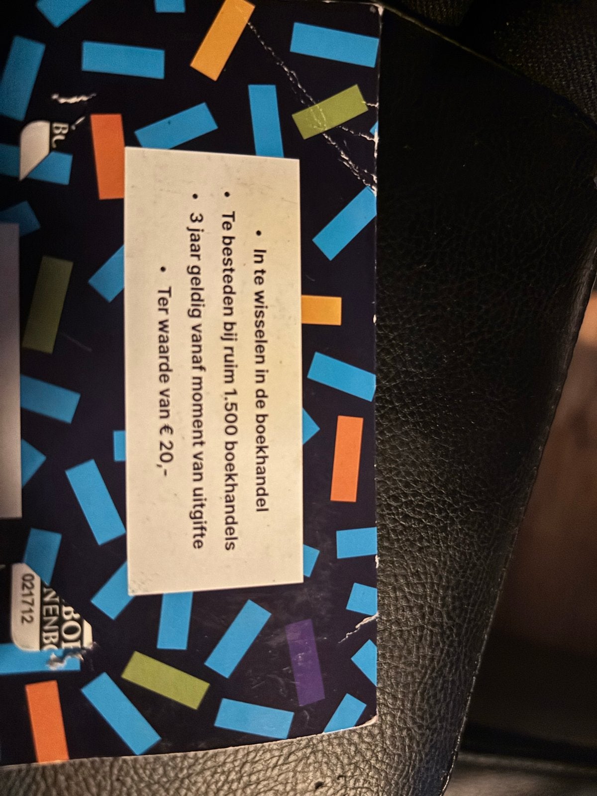 2x boekenbon teerwaarden van 20 euro per stuk, Ophalen, Zo goed als nieuw