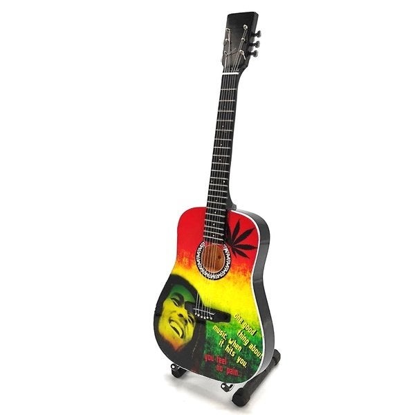 Bob Marley foto miniatuur gitaar 25cm mini guitar decoratie, Info@deconoord.nl, Deco Noord, Nieuw, Ophalen of Verzenden