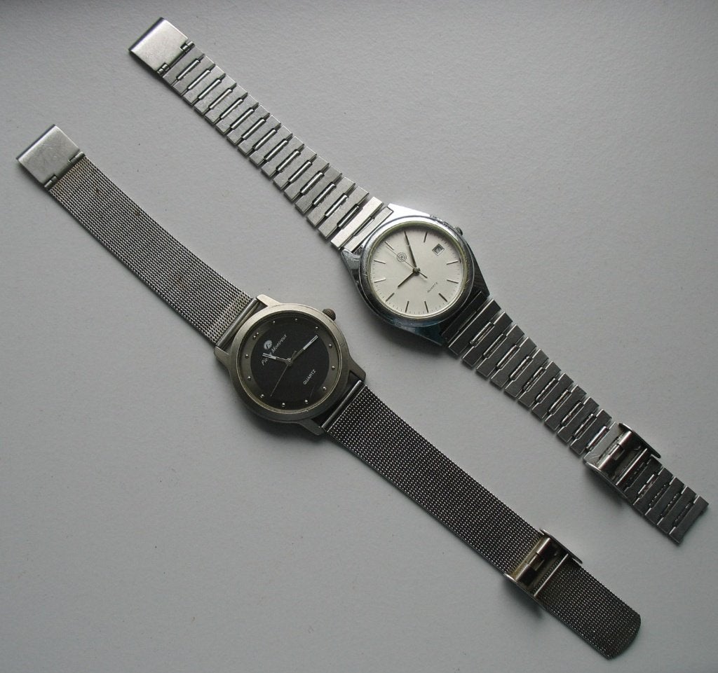 Vintage herenhorloges, Overige merken, Staal, Gebruikt, Polshorloge