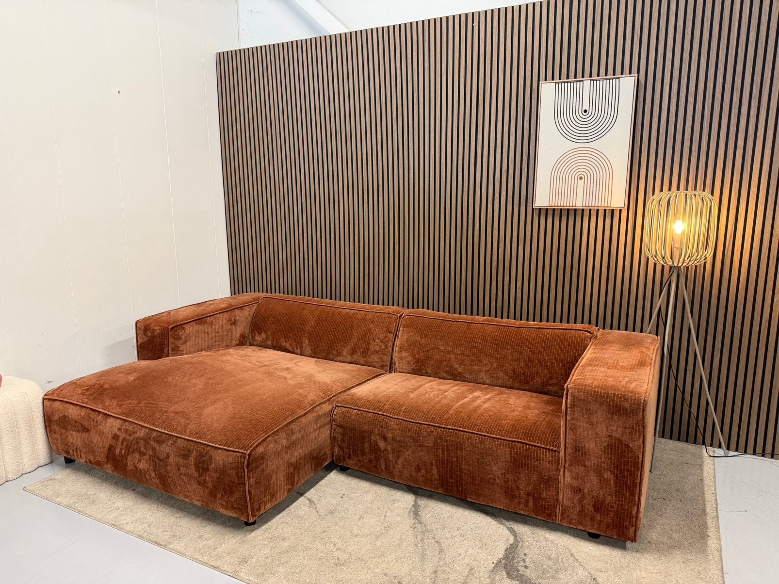 Zitmaxx - Hoekbank - Terracotta - Zeer Nette Staat, Ophalen of Verzenden, Zo goed als nieuw, 150 cm of meer, Vierpersoons of meer