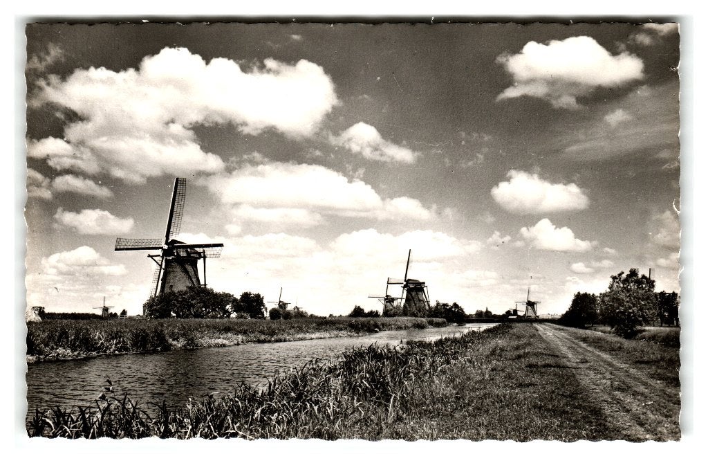 Kinderdijk, Hollandse Molens, Ophalen of Verzenden, 1960 tot 1980, Ongelopen, Zuid-Holland