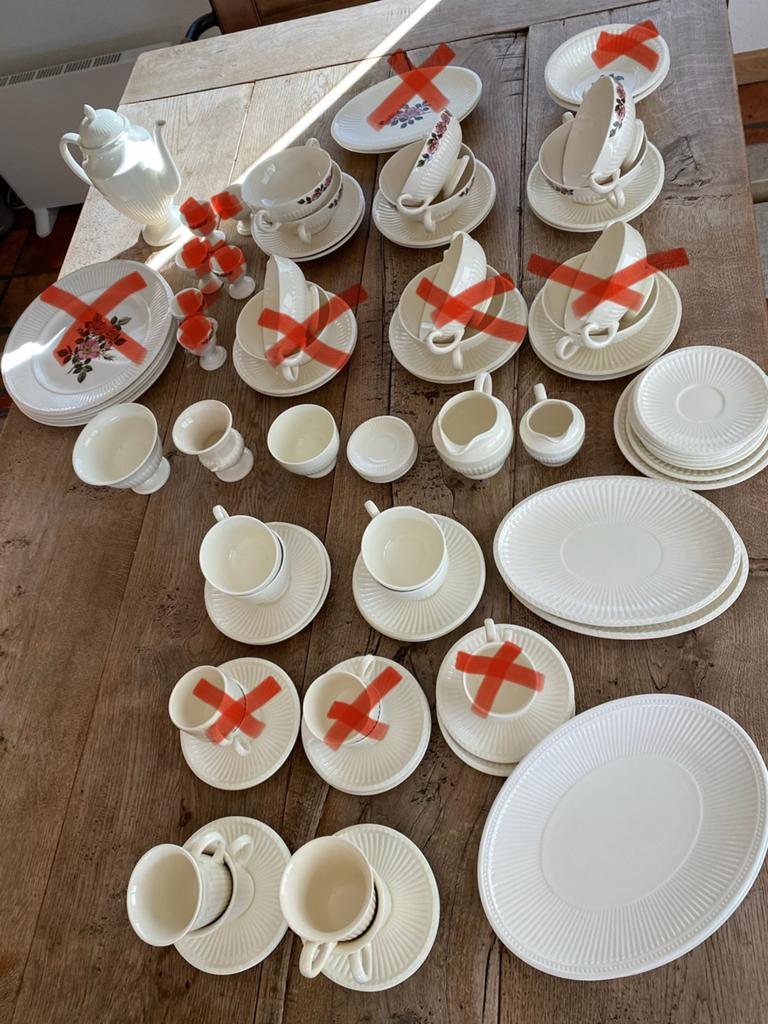 Diverse Wedgwood servies: Briar Rose, moss rose, Edme, Huis en Inrichting, Keuken | Servies, Ophalen, Gebruikt, Wedgwood, Porselein