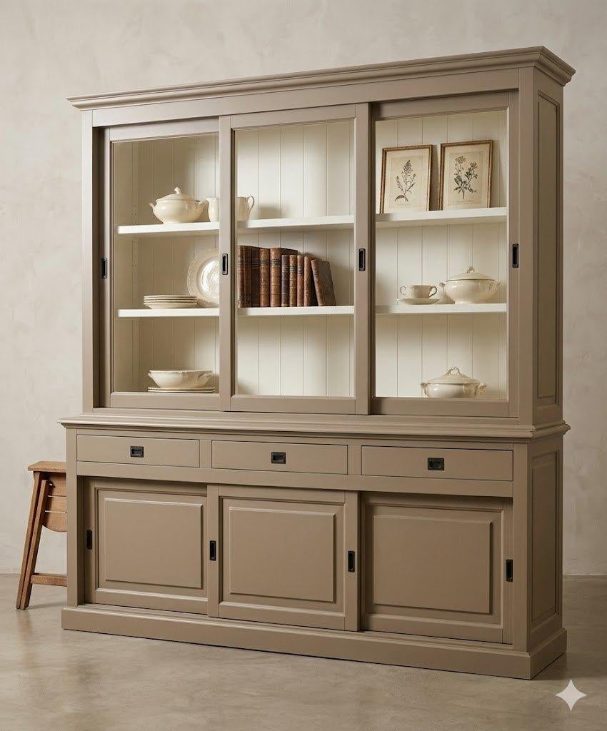 Buffetkasten, Huis en Inrichting, Kasten | Buffetkasten, 200 cm of meer, Nieuw, Ophalen of Verzenden, Glas