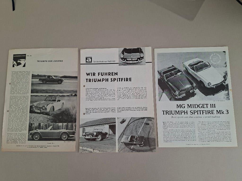 3 stuks Publicaties TRIUMPH 1962-1963-1967, Verzenden, Gelezen, Algemeen