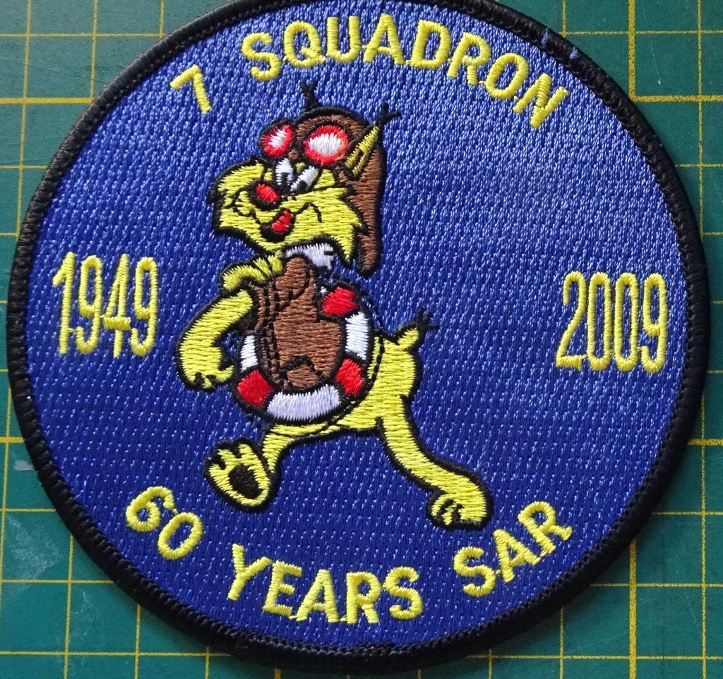 Patch 7 Squadron MLD SAR 60 jaar SAR 2009 MVKK, Ophalen of Verzenden, Luchtmacht, Nederland, Embleem of Badge