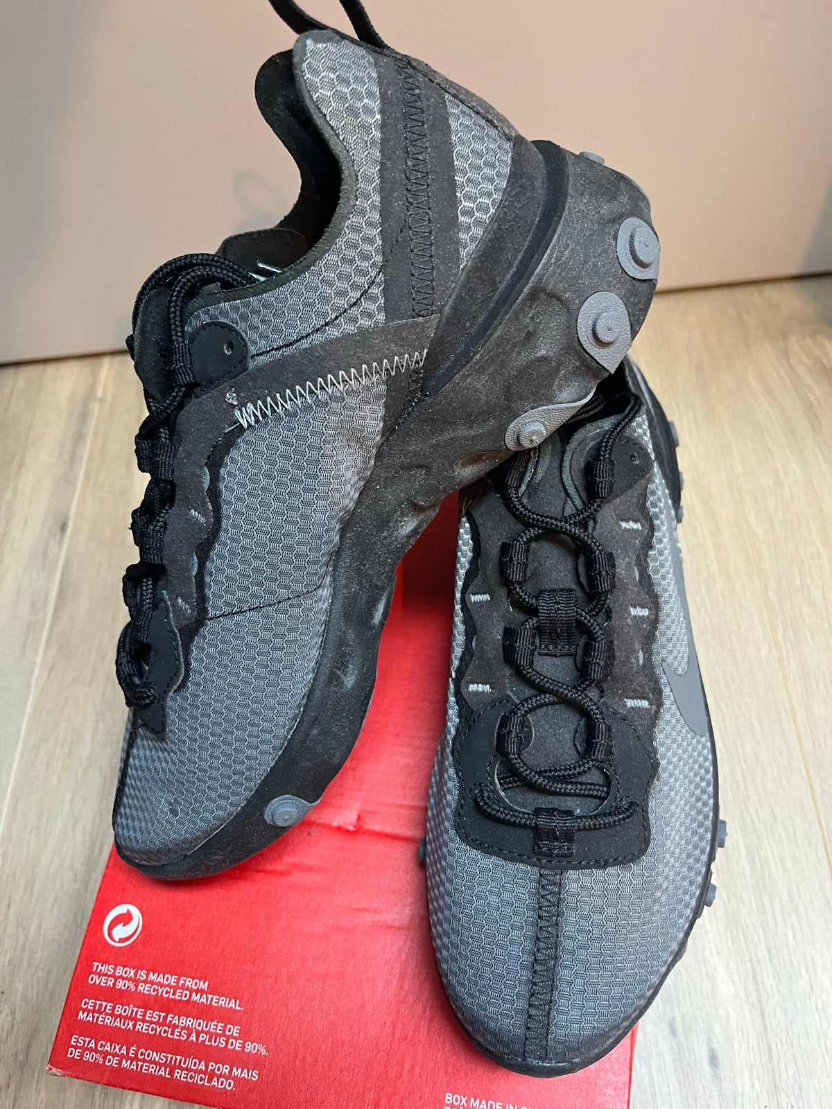 Nike React Element 55 SE - Zwart/Grijs Sneakers, Zwart, Nieuw, Ophalen of Verzenden, Sneakers of Gympen