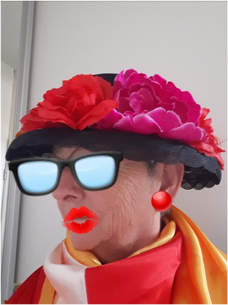 hoed met bloemen, Kleding | Dames, Ophalen, Carnaval, Zo goed als nieuw, Accessoires