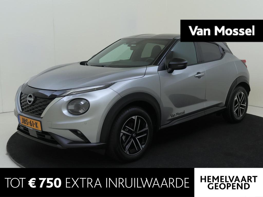 Nissan Juke 1.6 Hybrid N-Connecta Stoelverwarming en Stuurve, Auto's, Nissan, Stof, Lichtsensor, Origineel Nederlands, Bedrijf