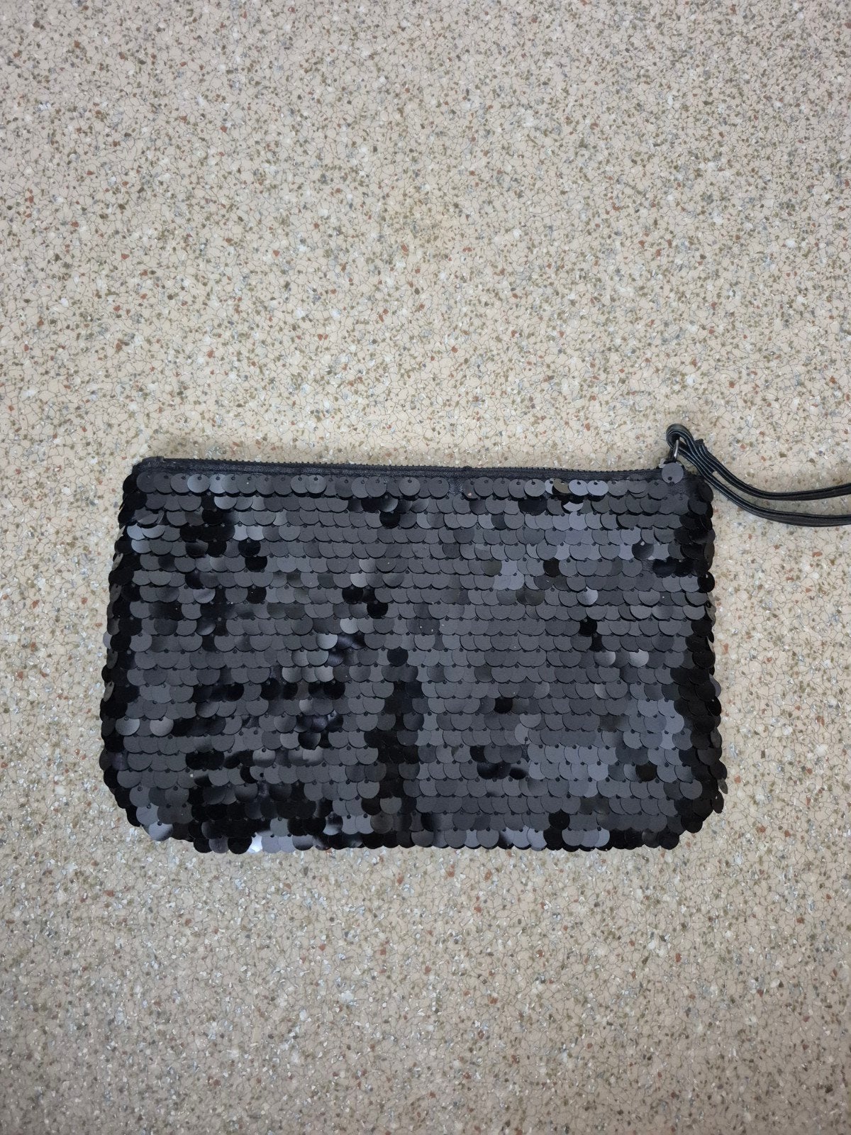 Zwart glitter clutch tasje van Atmosphere, Ophalen of Verzenden, Gebruikt, Zwart, Avondtasje