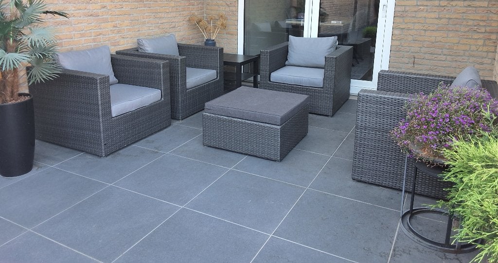 Loungeset met nieuwe kussenset, Ophalen, 4 zitplaatsen, Kunststof, Stoel
