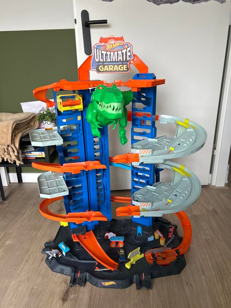 Hot Wheels City Ultimate Garage Dino T-Rex, Ophalen, Gebruikt