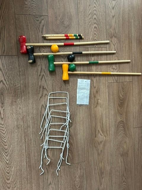 Croquet tuinspel + accessoires – nette set, Ophalen, Gebruikt