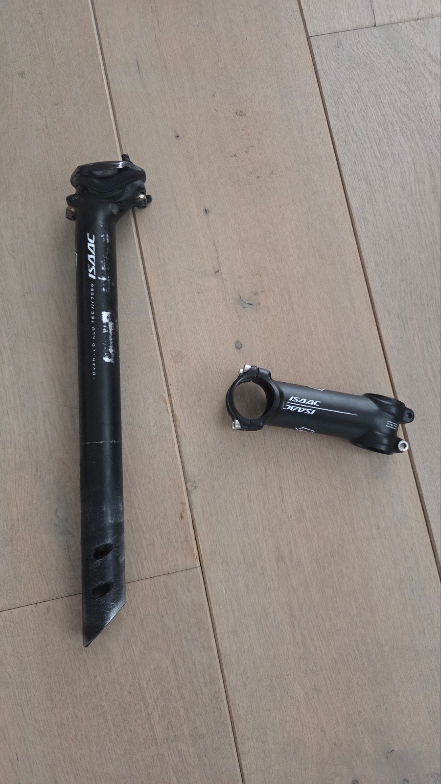 Isaac stuurpen en zadelpen, Fietsen en Brommers, Fietsonderdelen, Verzenden, Gebruikt, Racefiets, Aluminium