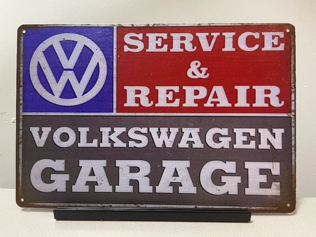 Volkswagen garage metalen reclamebord / wandbord (Old Look), Ophalen of Verzenden, Nieuw, Auto's