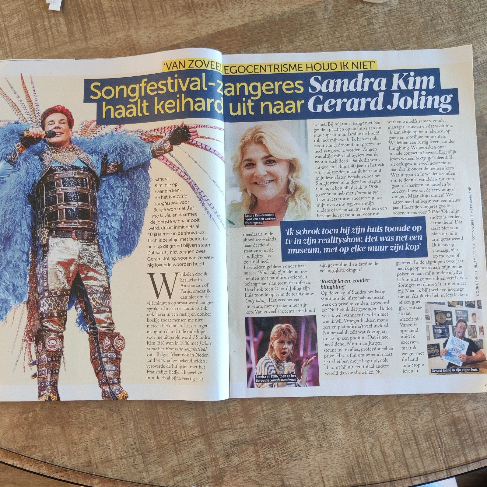 Sandra Kim / Gerard Joling Artikel Knipsel, Verzamelen, Ophalen of Verzenden, 1980 tot heden, Nederland, Knipsel(s)