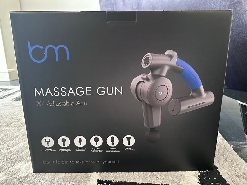 BM Massage Gun met 90 verstelbare arm - Nieuw in doos, Ophalen of Verzenden, Nieuw, Apparaat