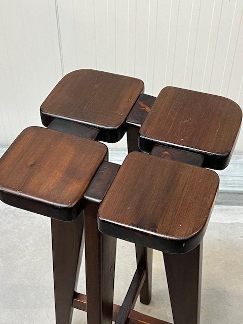 Apila barkruk Rauni Peippo design kruk vintage bar stool 60s, Gebruikt, Met voetsteun, ., 60 tot 90 cm