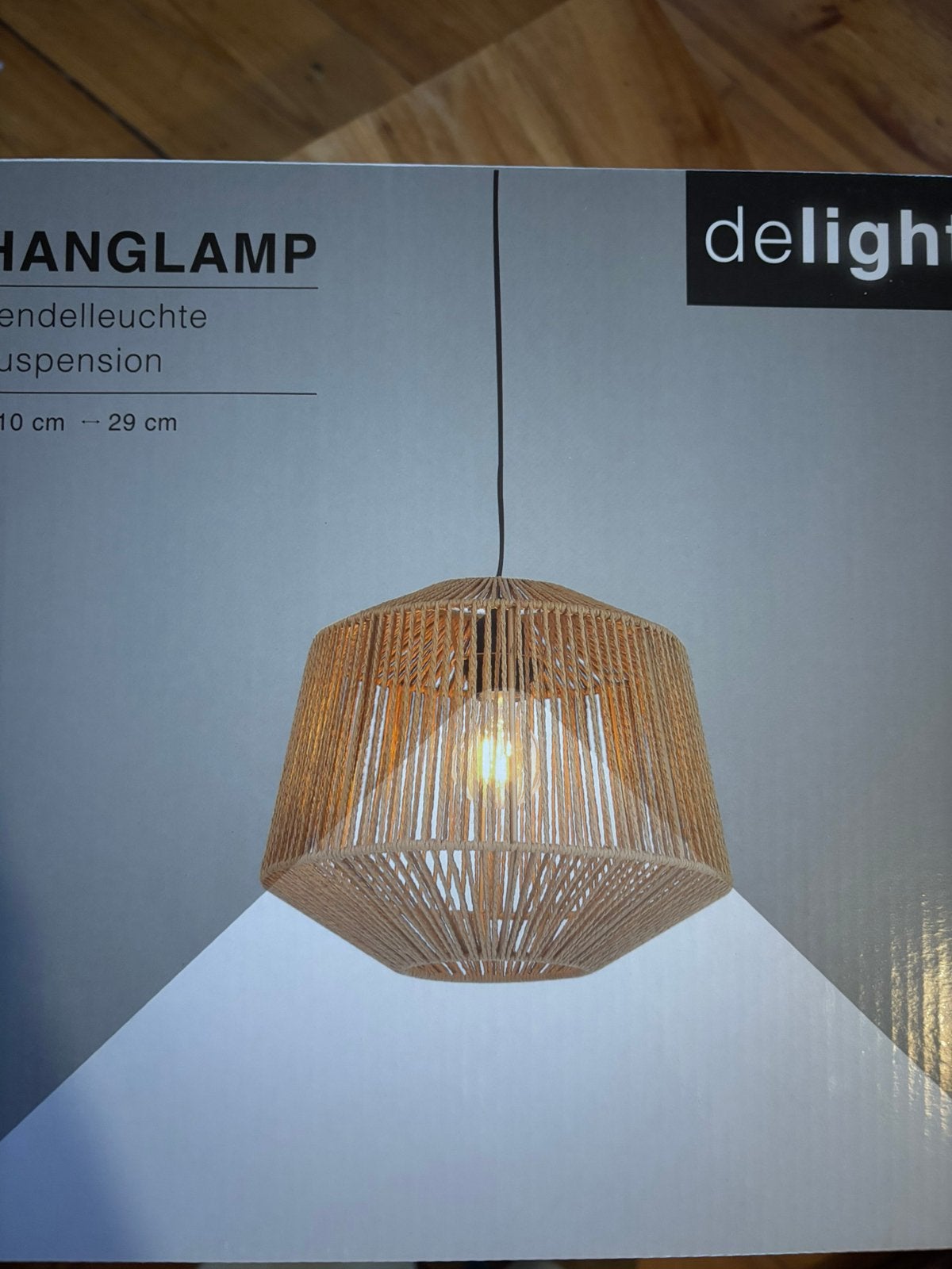 Kwantum delight hanglamp, Ophalen of Verzenden, Nieuw, Natuurlijk materiaal, E27 (groot)