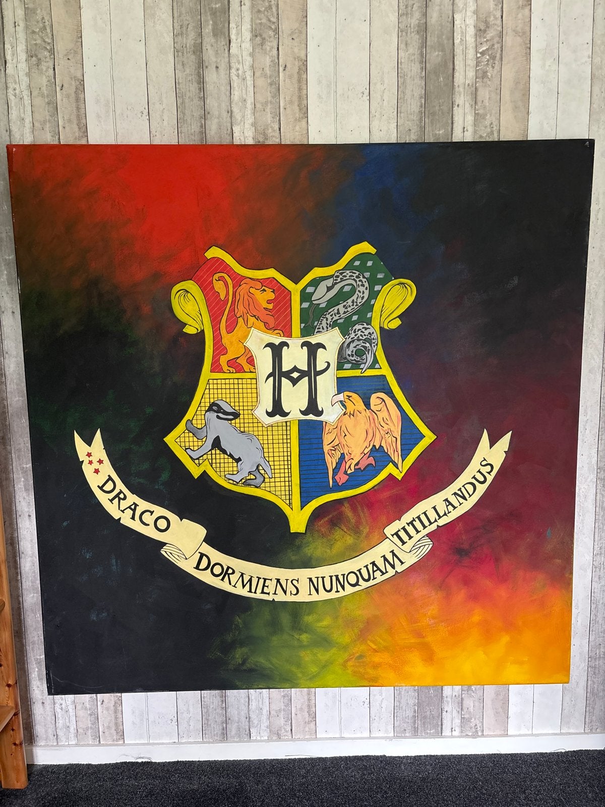 Groot Harry Potter Hogwarts Wapen Schilderij, Ophalen