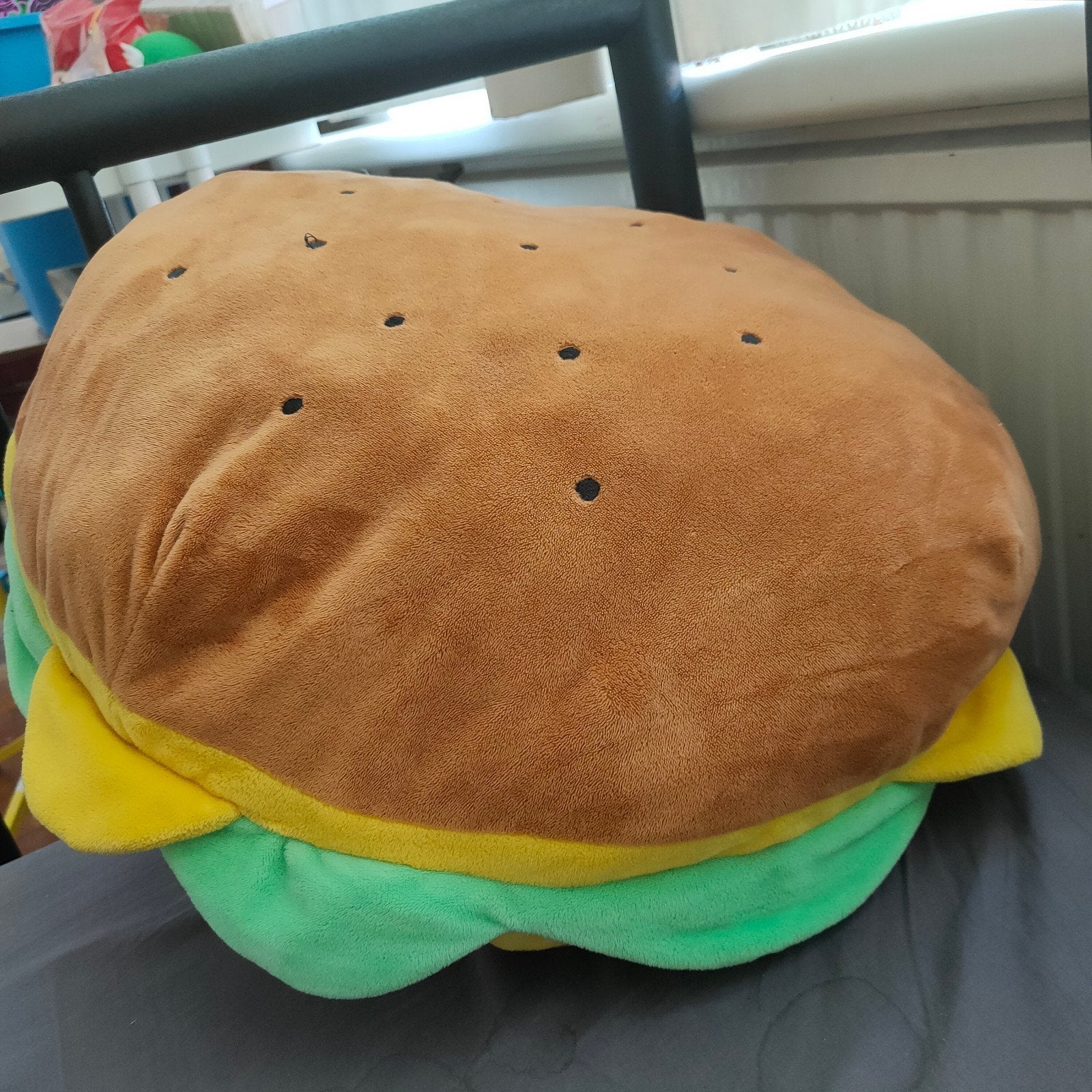 Grote hamburger knuffel kussen - Cespron Funny Pillow, Overige merken, Overige karakters, Overige typen, Ophalen of Verzenden