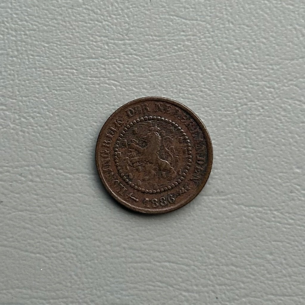 1/2 cent 1886, Postzegels en Munten, Munten | Nederland, Ophalen of Verzenden, Koning Willem III, Overige waardes