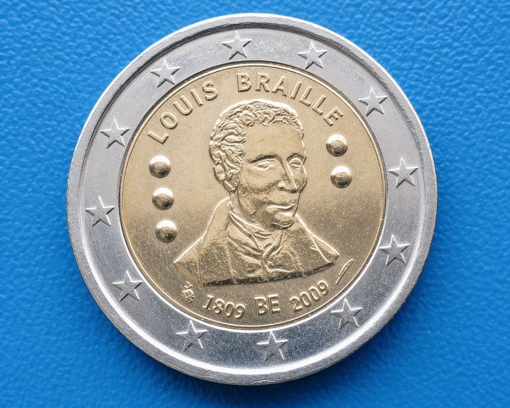 België 2 Euro "Braille" - 2009, Verzenden, België, 2 euro, Losse munt