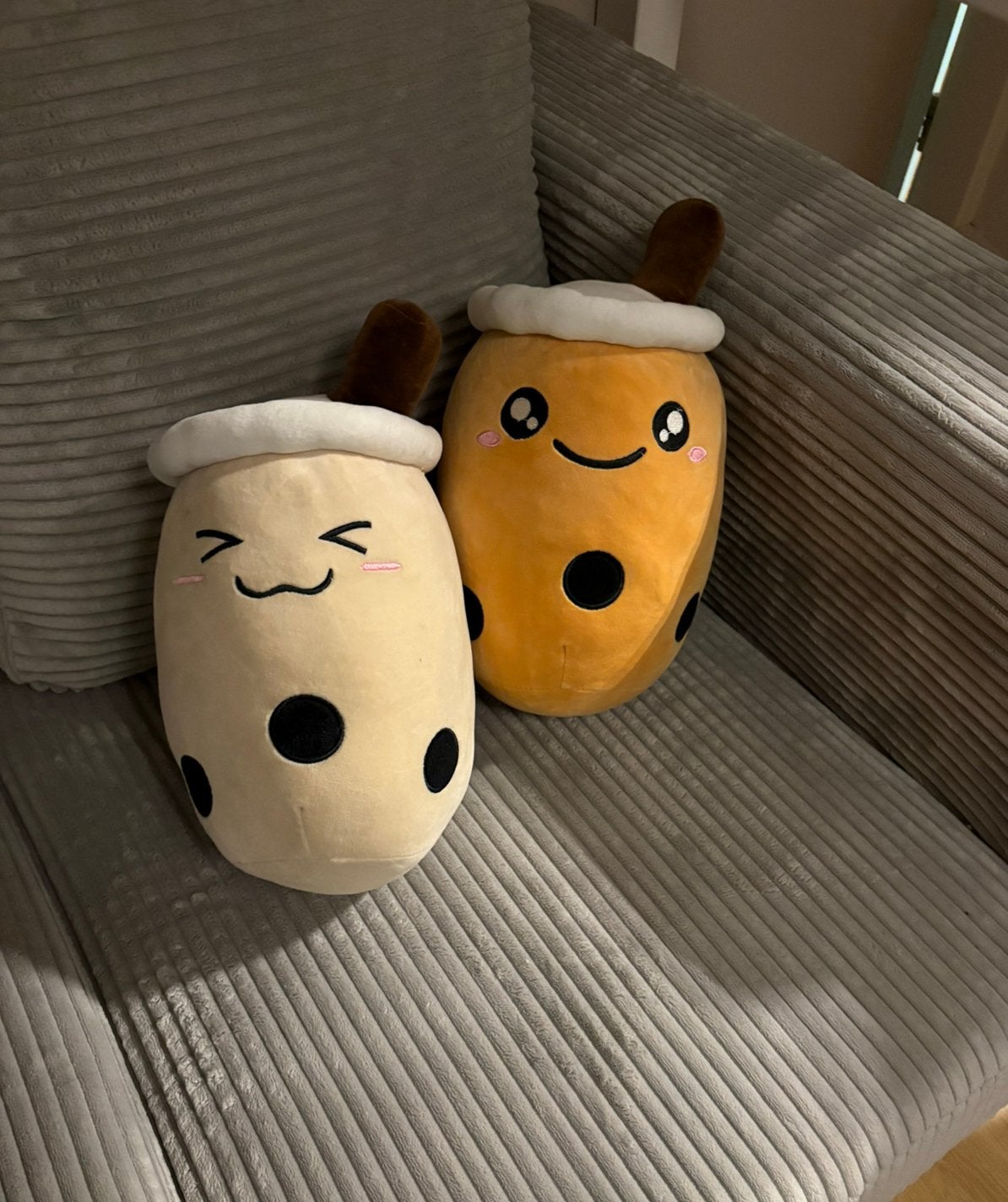 2 Mooie Bubletea knuffels. Bruinig en beige., Ophalen of Verzenden, Zo goed als nieuw, Overige typen